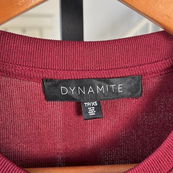 DYNAMITE Sleeveless Crew Neck Dress Maroon XS - Picture 4 of 12